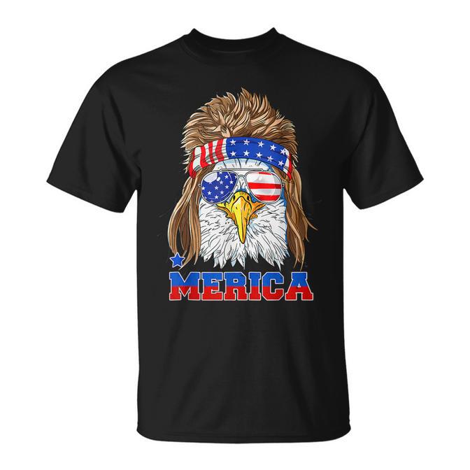 Eagle American Flag Usa Flag Mullet Eagle Th Of July Merica T Shirt