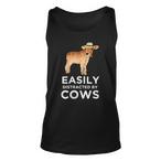 Distracted By Cows Tank Tops