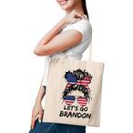 Q American Flag Tote Bags