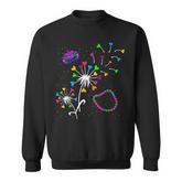 Dandelion Mardi Gras Mask Beads Carnival Masquerade Party Sweatshirt