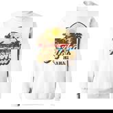 Aloha Hawaii Hawaiian Island Palm Surfboard Beach Surf Retro Sweatshirt