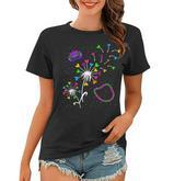 Dandelion Mardi Gras Mask Beads Carnival Masquerade Party Women T-shirt