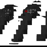 Cricket Player Heartbeat Ekg Cricket Fans Lover T-shirt