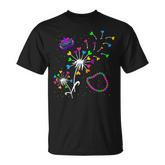 Dandelion Mardi Gras Mask Beads Carnival Masquerade Party T-shirt