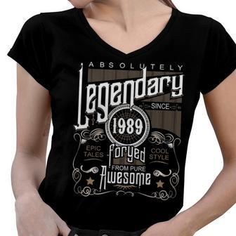 1989 Birthday Gift 1989 Legendary Women V-Neck T-Shirt - Seseable