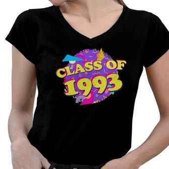 29 Years Class Reunion Class Of 1993 Retro 90S Style Women V-Neck T-Shirt | Mazezy