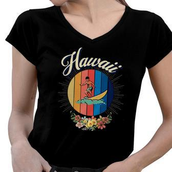 Alexi Ricci Hawaii Surf Man Women V-Neck T-Shirt | Mazezy