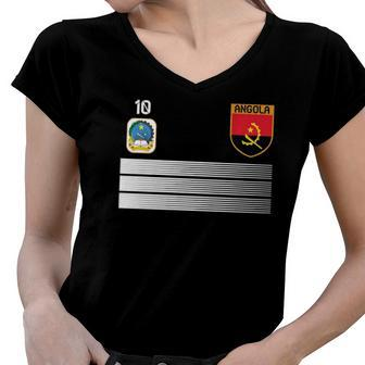 Angola Football Jersey 2022 Soccer Women V-Neck T-Shirt | Mazezy