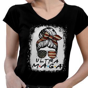 Anti Joe Biden Ultra Maga V2 Women V-Neck T-Shirt | Favorety