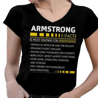 Armstrong Name Gift Armstrong Facts Women V-Neck T-Shirt - Seseable