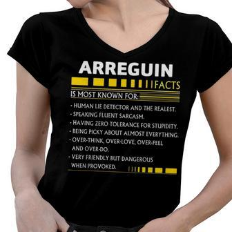 Arreguin Name Gift Arreguin Facts Women V-Neck T-Shirt - Seseable