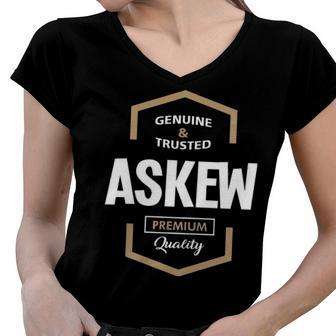 Askew Name Gift Askew Premium Quality Women V-Neck T-Shirt - Seseable