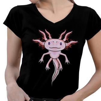 Axolotl Cute Women V-Neck T-Shirt | Favorety CA