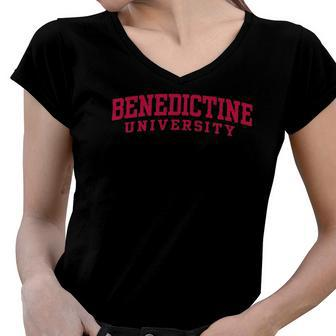Benedictine University Oc0182 Academic Education Women V-Neck T-Shirt | Mazezy