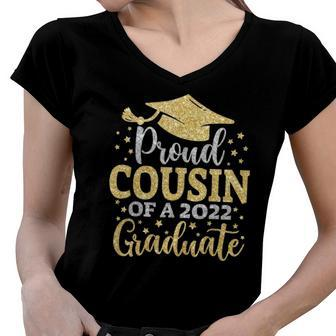Cousin Senior 2022 Proud Cousin Of A Class Of 2022 Graduate Women V-Neck T-Shirt | Mazezy