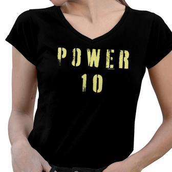 Crew Power 10 Rowing Gift Women V-Neck T-Shirt | Mazezy