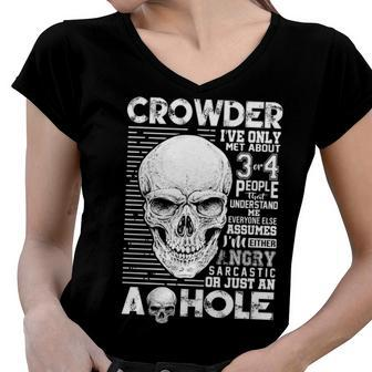 Crowder Name Gift Crowder Ive Only Met About 3 Or 4 People Women V-Neck T-Shirt - Seseable