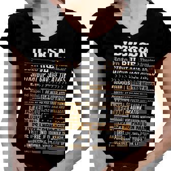 Dickson Name Gift Dickson Born To Rule Women V-Neck T-Shirt - Seseable