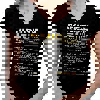 Dickson Name Gift Dickson Facts V2 Women V-Neck T-Shirt - Seseable