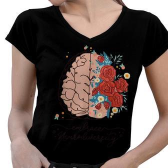 Embrace Neurodiversity Funny V3 Women V-Neck T-Shirt | Favorety AU