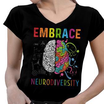 Embrace Neurodiversity V2 Women V-Neck T-Shirt | Favorety CA