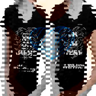 Enough End Gun Violence Wear Orange Women V-Neck T-Shirt | Mazezy