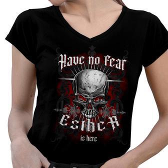 Esther Name Shirt Esther Family Name V2 Women V-Neck T-Shirt - Monsterry CA