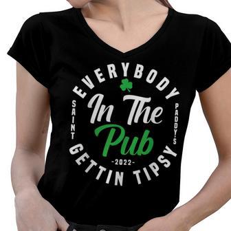 Everybody In The Pub Gettin Tipsy Women V-Neck T-Shirt - Monsterry UK