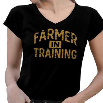 Farm Gift Farming Lover Future Farmer V2 Women V-Neck T-Shirt | Mazezy