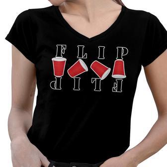 Flipadelphia Women V-Neck T-Shirt | Favorety UK