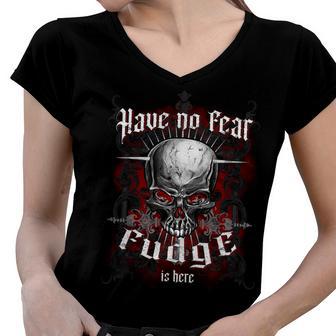 Fudge Name Shirt Fudge Family Name V3 Women V-Neck T-Shirt - Monsterry AU