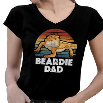 Funny Bearded Dragon Lover Reptile Lizard Bearded Dragon Women V-Neck T-Shirt | Mazezy