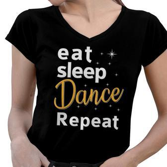 Funny Dancing Saying Dancer Dancing Lover Dance Women V-Neck T-Shirt | Mazezy