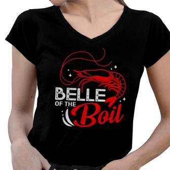 Funny Lobster Belle Of The Boil Women V-Neck T-Shirt | Mazezy