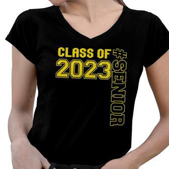 Gold Grads - Senior 2023 - Senior Class Of 2023 Senior Swag Women V-Neck T-Shirt | Mazezy