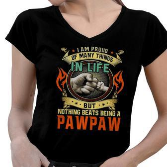 I Am Proud Of Many Things In Life Pawpaw Women V-Neck T-Shirt | Mazezy