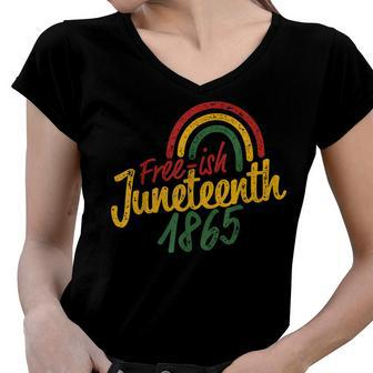 Junenth Women Free-Ish 1865 Kids Mens Junenth Women V-Neck T-Shirt | Mazezy