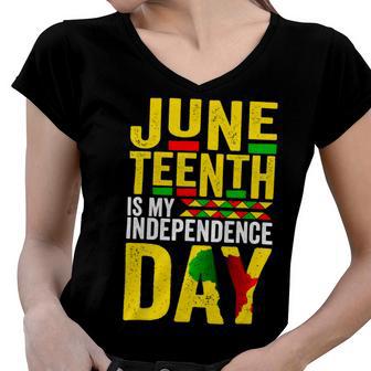 Juneteenth Is My Independence Day 1865 African American Women V-Neck T-Shirt | Favorety DE