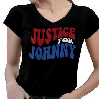 Justice For Johnny Women V-Neck T-Shirt | Mazezy