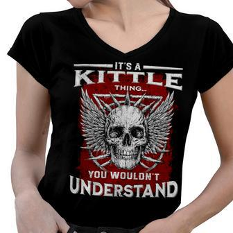 Kittle Name Shirt Kittle Family Name Women V-Neck T-Shirt - Monsterry AU
