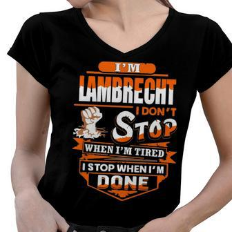 Lambrecht Name Gift Im Lambrecht Women V-Neck T-Shirt - Seseable