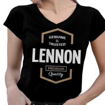 Lennon Name Gift Lennon Premium Quality Women V-Neck T-Shirt - Seseable