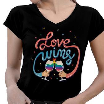 Love Wins 389 Trending Shirt Women V-Neck T-Shirt | Favorety UK