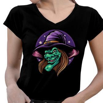 Magic Withcraft Halloween Women V-Neck T-Shirt | Favorety