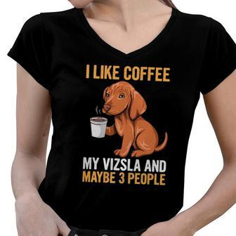 Magyar Vizsla Design For A Vizsla Lover Women V-Neck T-Shirt | Mazezy