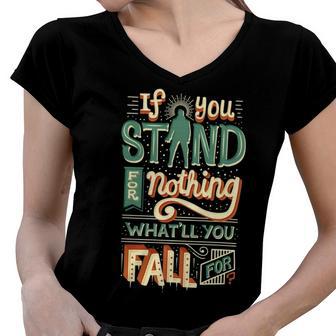 Make A Stand 477 Trending Shirt Women V-Neck T-Shirt | Favorety CA