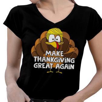 Make Thanksgiving Great Again 908 Shirt Women V-Neck T-Shirt | Favorety DE