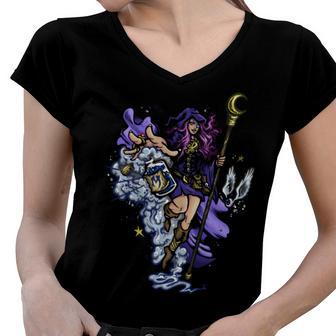 Mana Mage 215 Trending Shirt Women V-Neck T-Shirt | Favorety