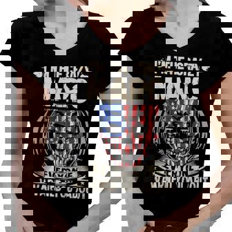 Marc Name Gift Im The Crazy Marc Women V-Neck T-Shirt - Seseable