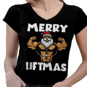 Merry Liftmas 300 Trending Shirt Women V-Neck T-Shirt | Favorety UK